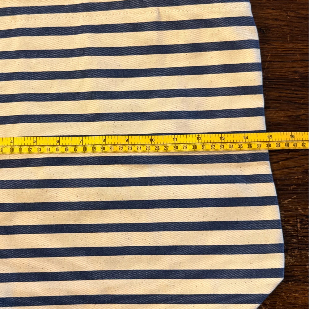 NWT Baggu Sailor Stripe Duck Bag in Navy & White Striped Canvas Tote - Picture 14 of 14